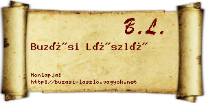 Buzási László névjegykártya
